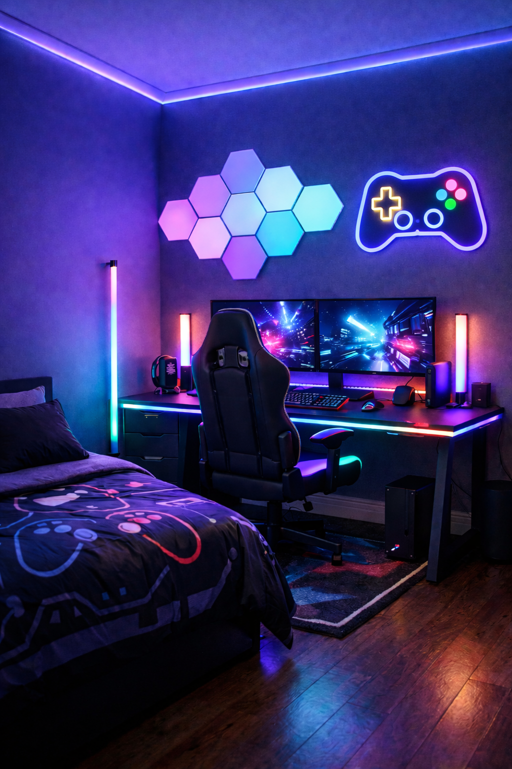 Modularlightingwall Gamer Bedroom theme preview