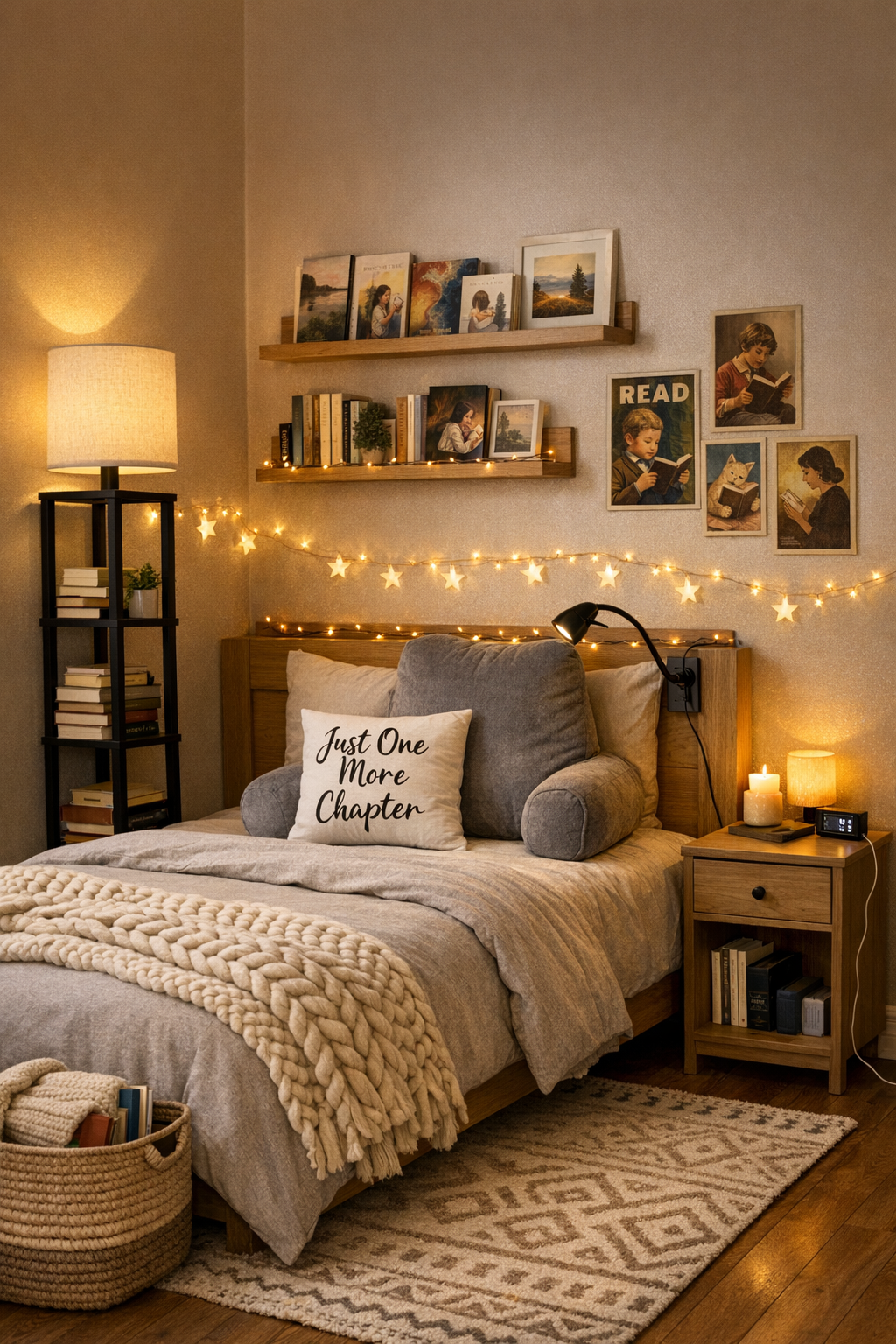 Cozy book nook bedroom