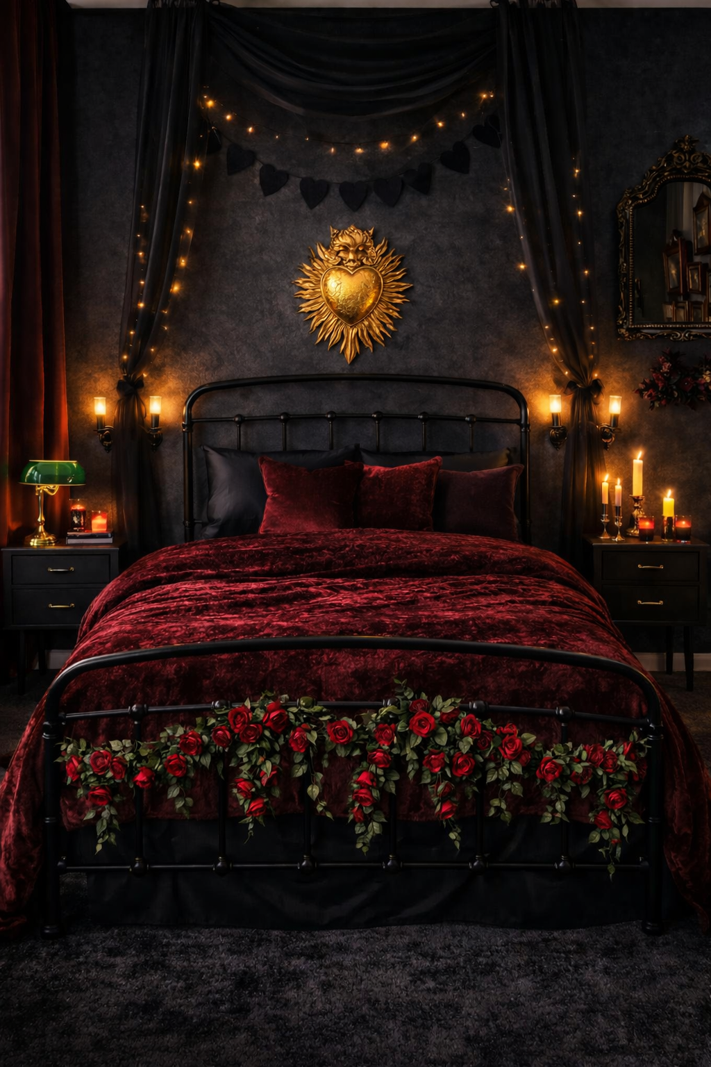 Soft Gothic Valentine Bedroom