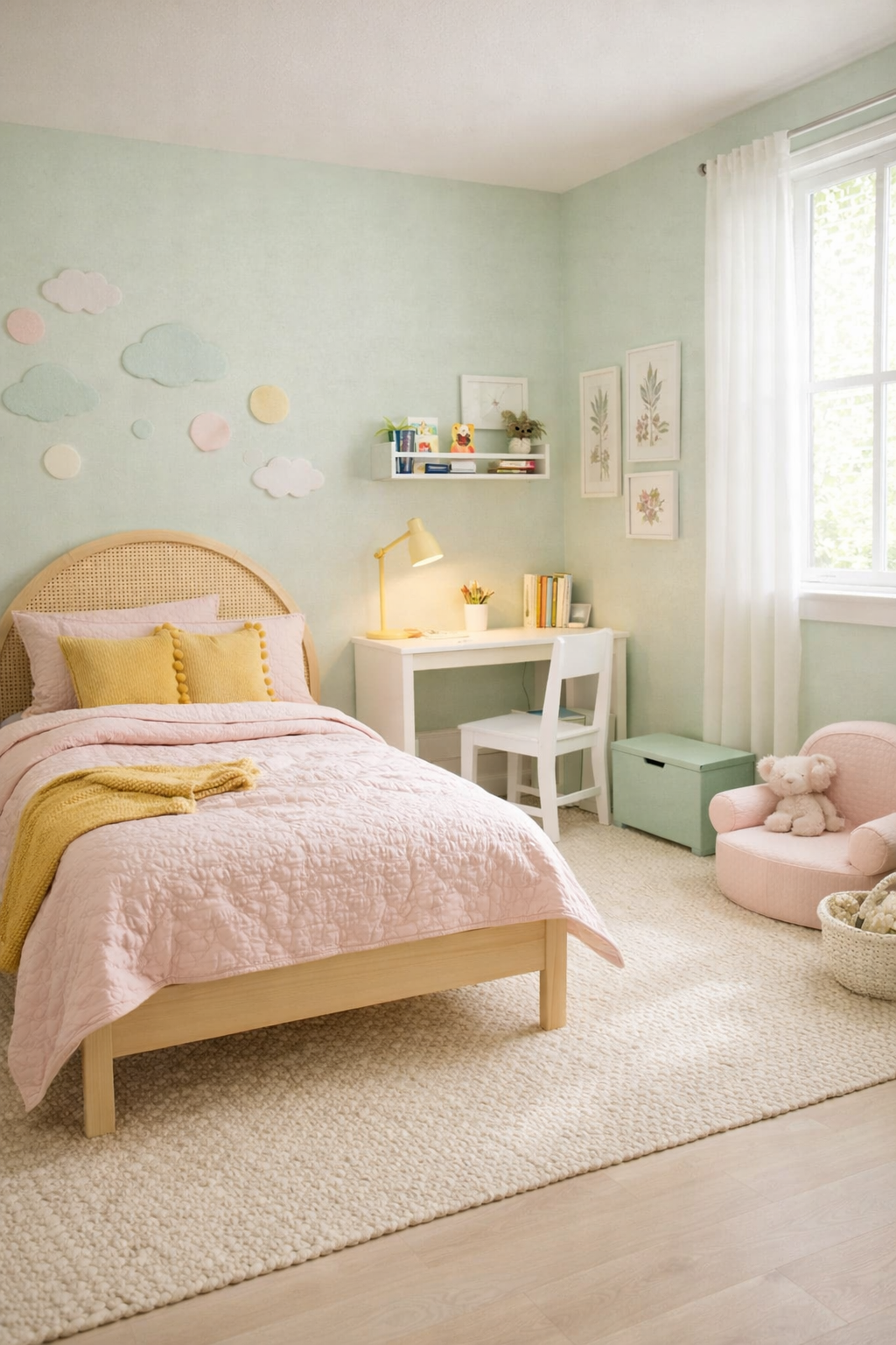 Mint Blush Butter Kids Bedroom