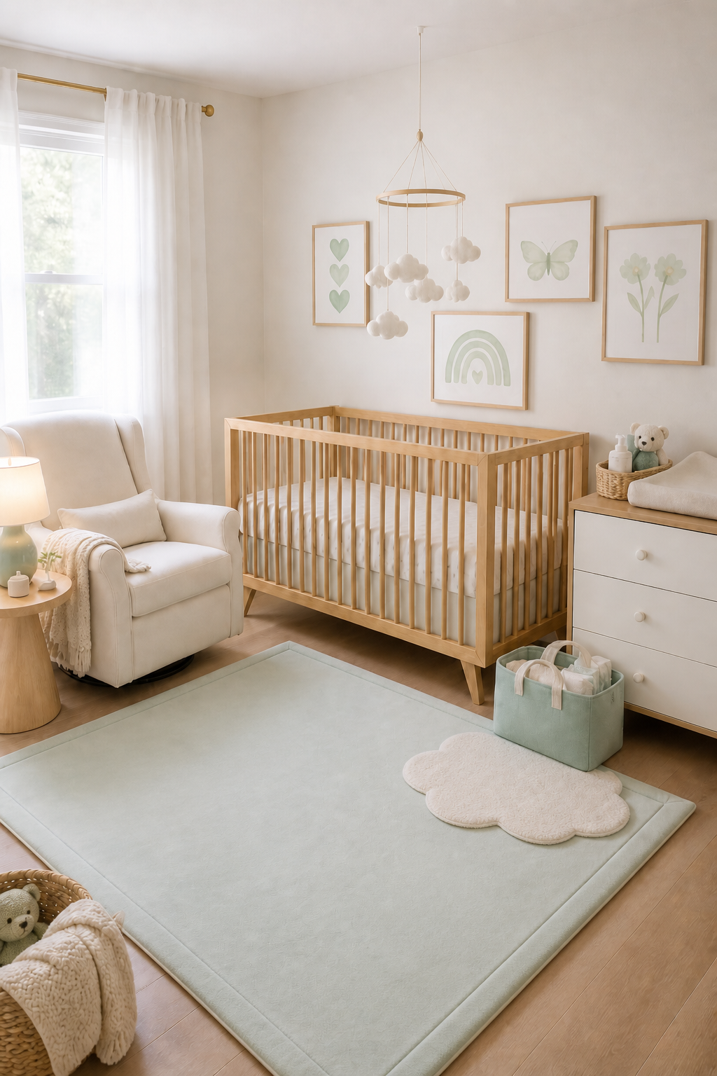 Mint Cloud nursery room