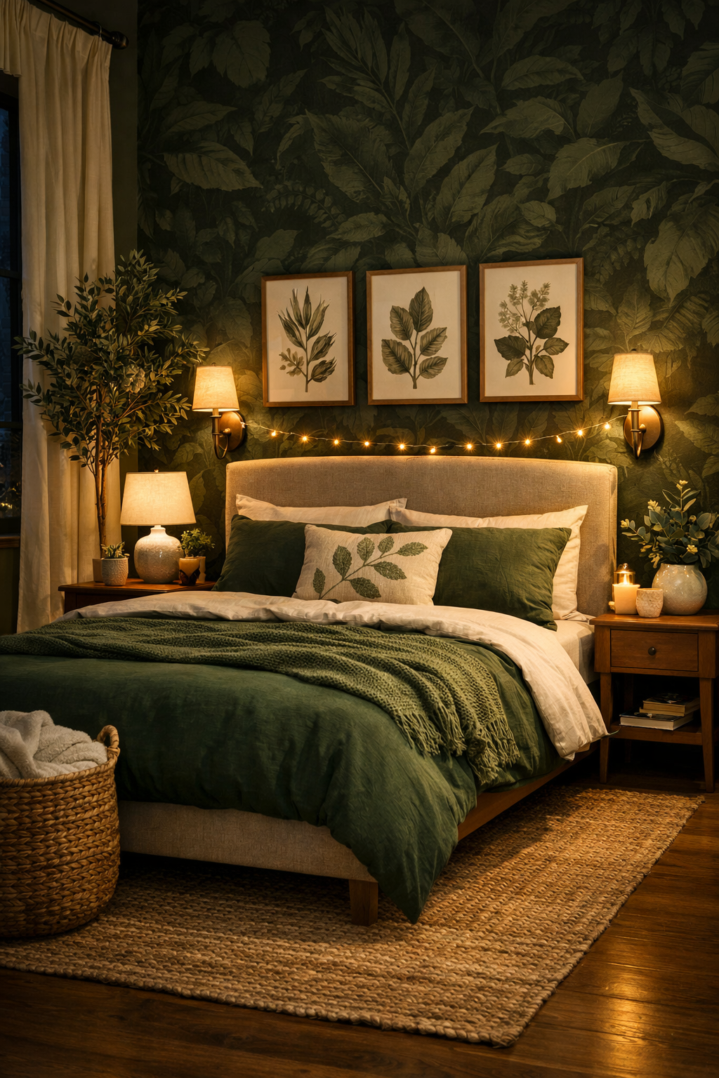 Moonlit Botanical Bedroom