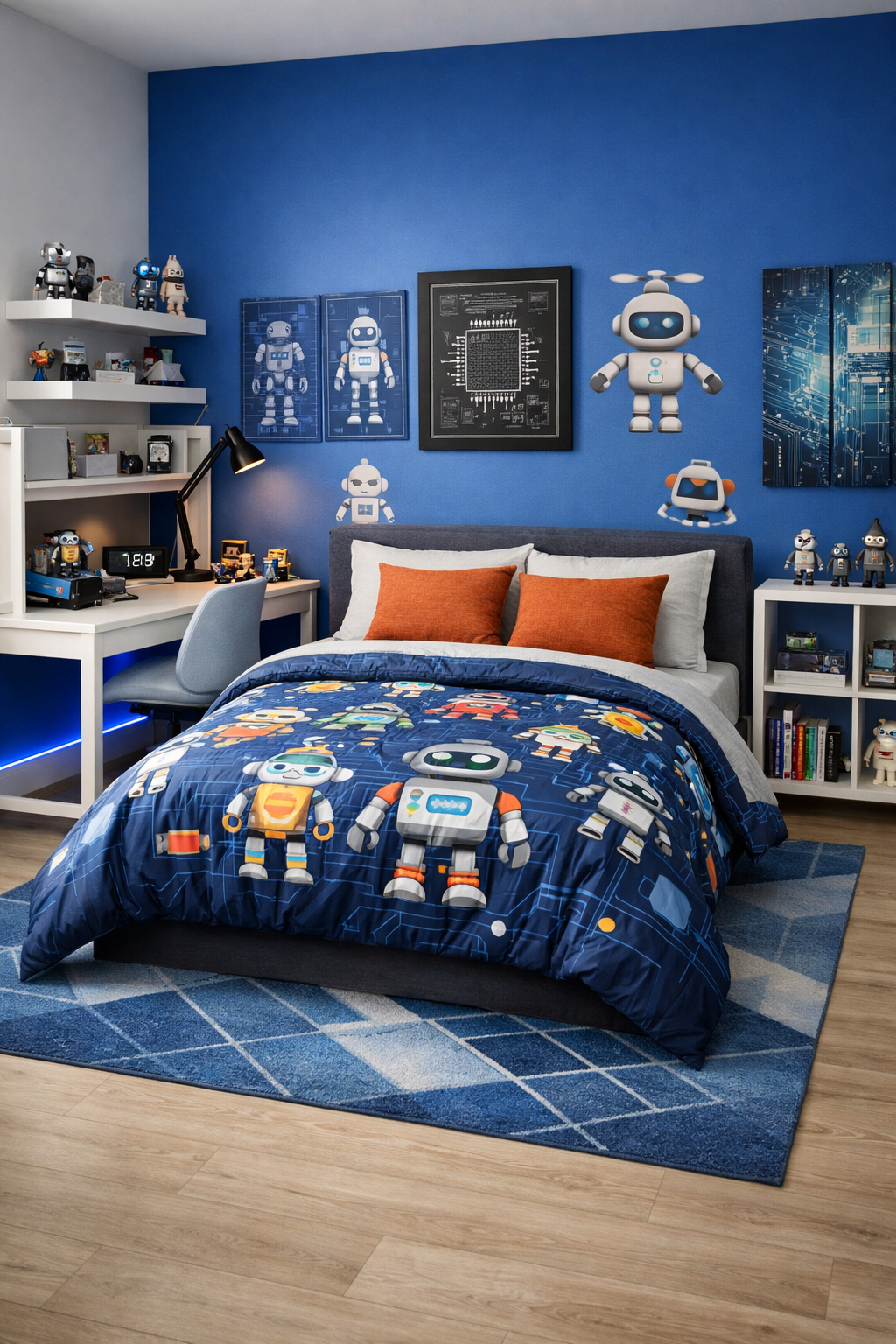 Robot & AI Galaxy Bedroom