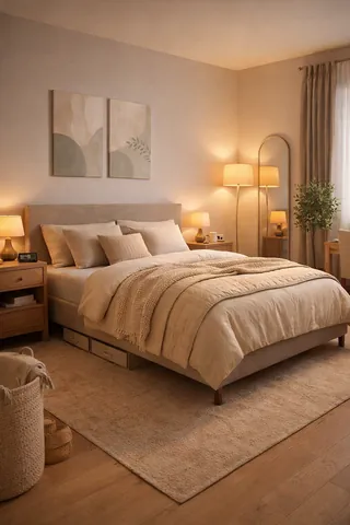 Grounded Minimal Sage Bedroom 