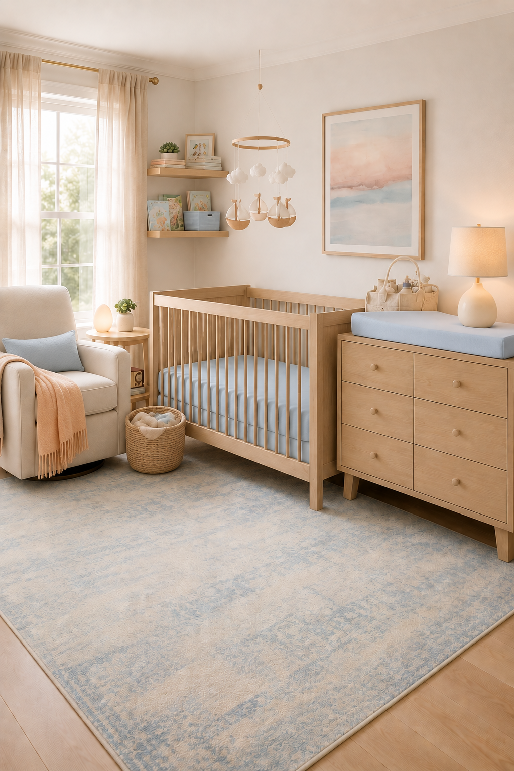 Coastal nursery theme family cover