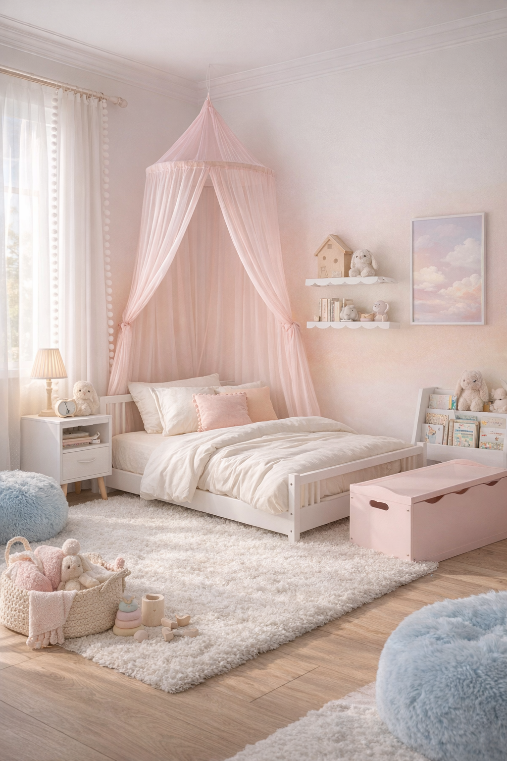 Soft Spring Ombre Bedroom