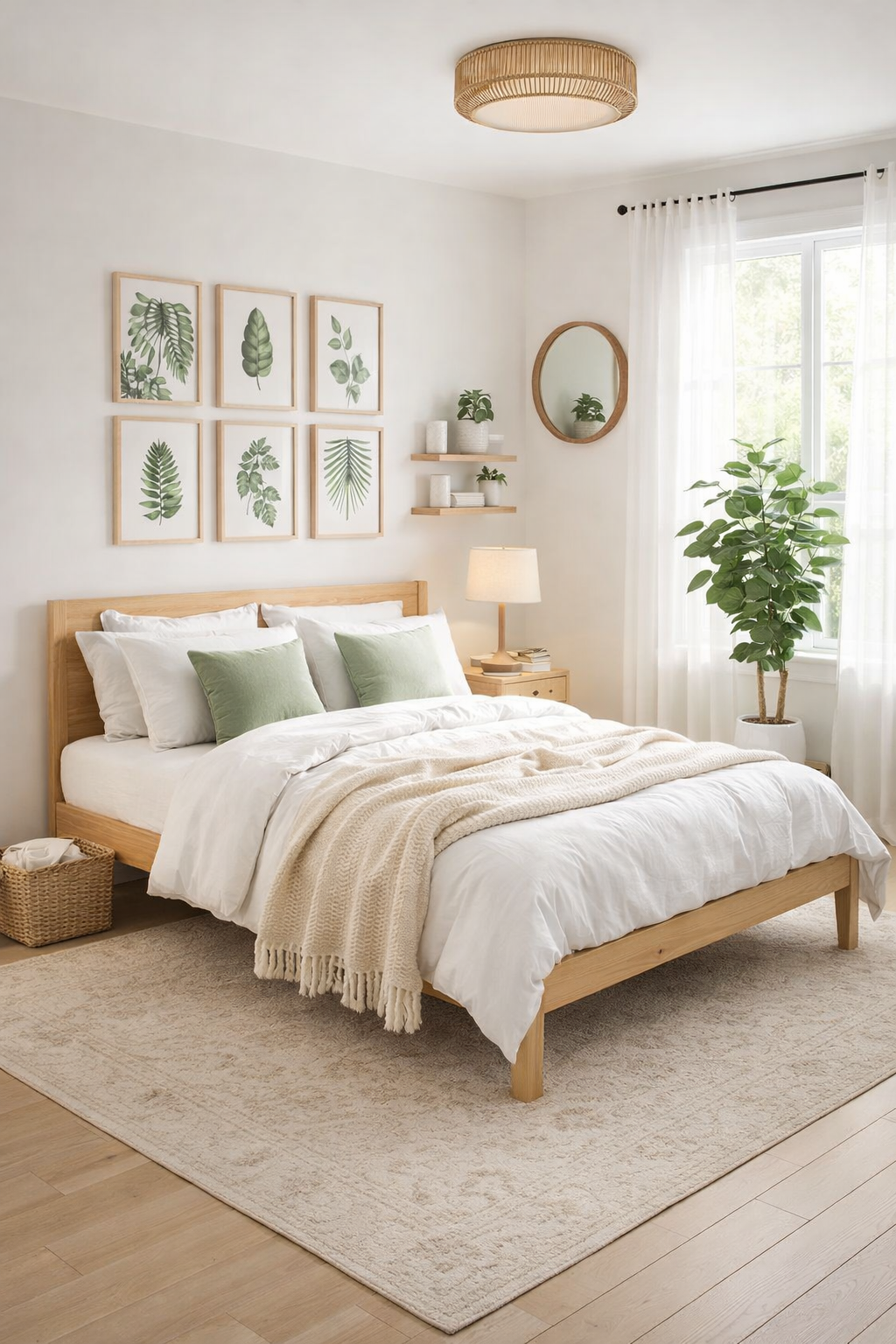 Sunlit Botanical Bedroom