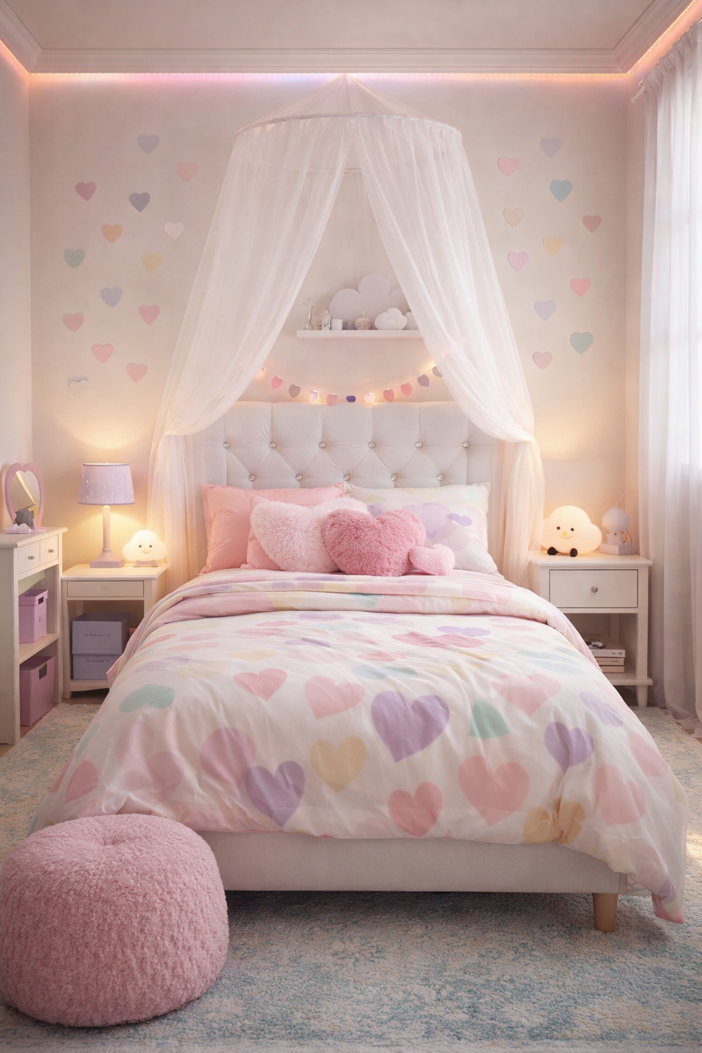 Sweetheart Pastel Valentine Bedroom