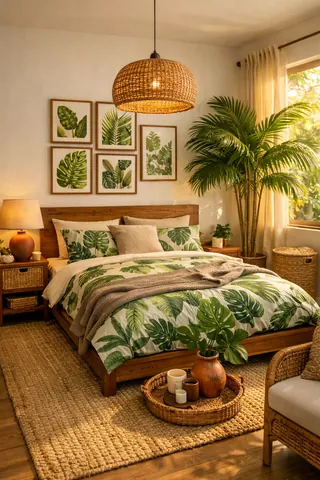 Tropical Botanical Escape Bedroom