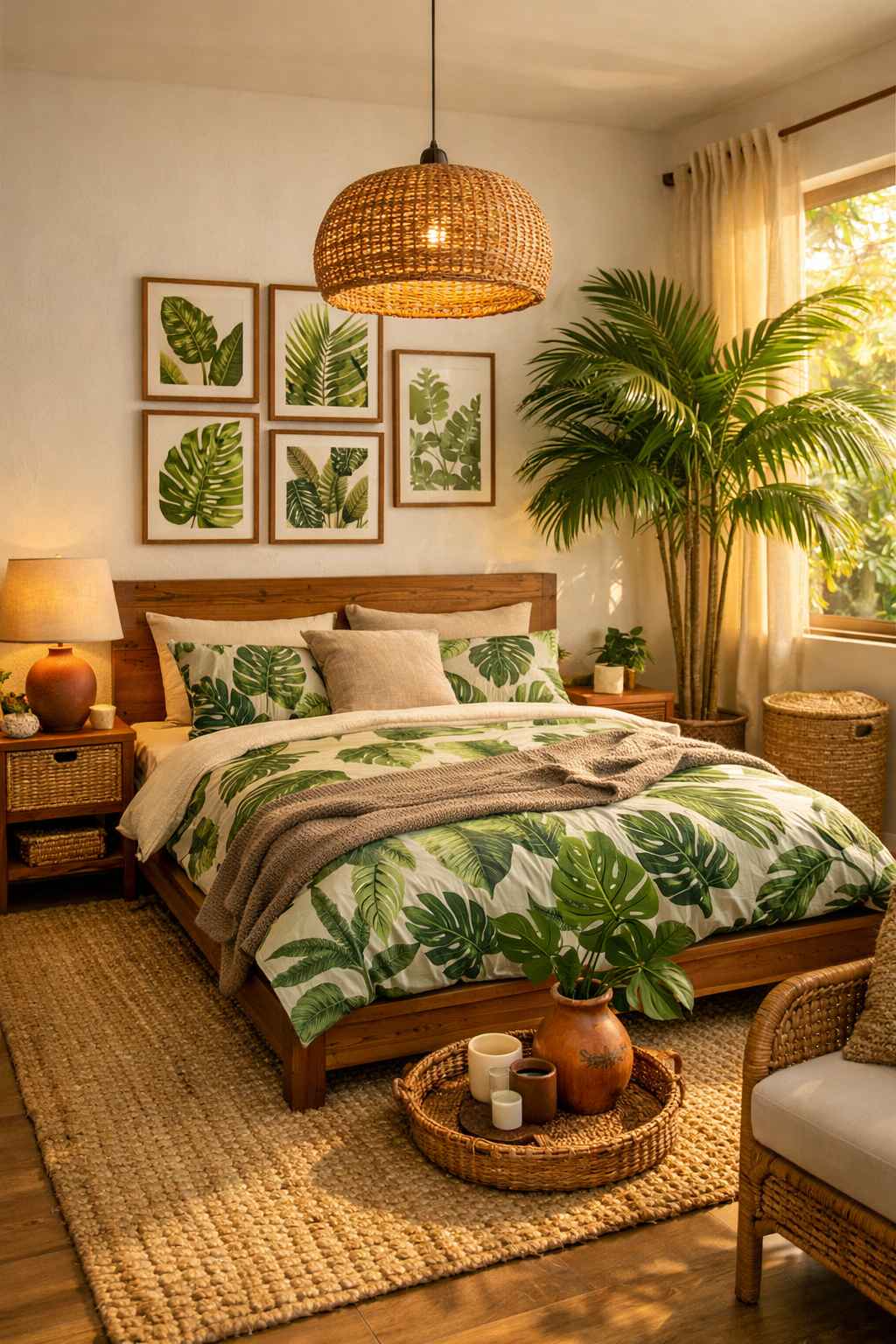 Tropical Botanical Escape Bedroom