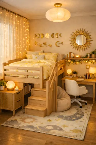 Golden Celestial Bedroom